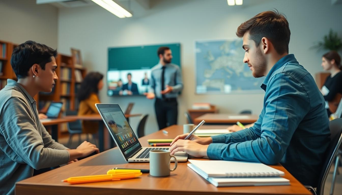 Modern university campus for students